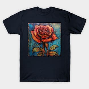 Art Brut Orange Rose T-Shirt